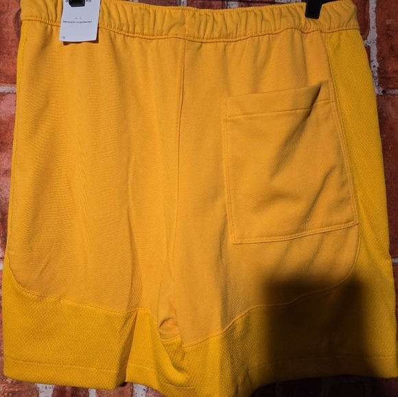 NIKE Air Jordan MVP Shorts Yellow Mesh Sundial Basketball Men's Size Large - Picture 7 of 7
